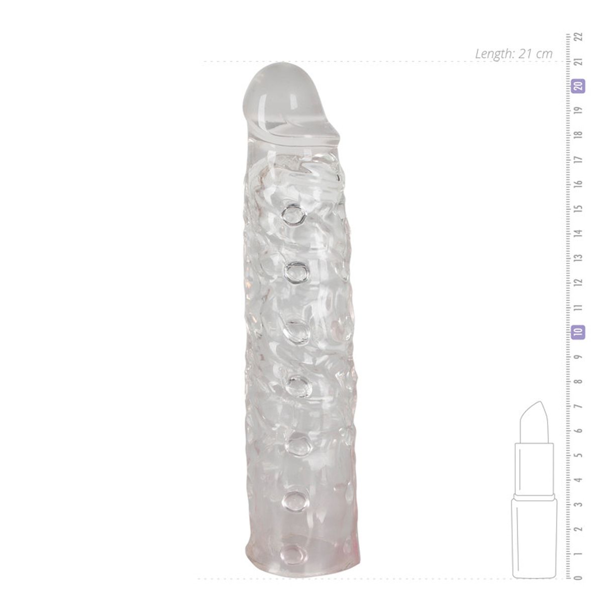 Transparante en verlengende penis sleeve